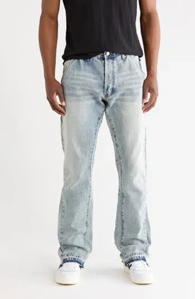 Mnml Carpenter Flare Jeans In Blue