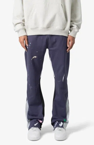 Mnml Contrast Bootcut Sweatpants In Blue