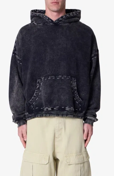 Mnml Contrast Stitch Hoodie In Black