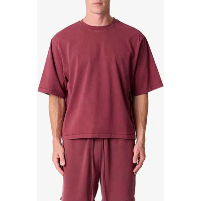 Mnml Cotton Crop T-shirt In Washed Maroon