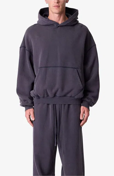 Mnml Cotton Pullover Hoodie In Washed Black