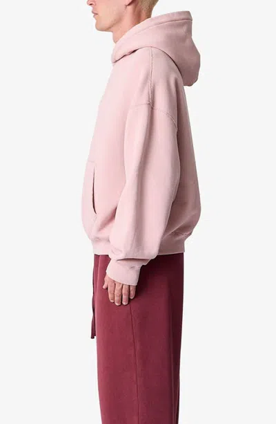 Mnml Cotton Pullover Hoodie In Washed Pink