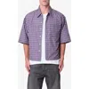 Mnml Crispy Plaid Poplin Button-up Shirt In Purple