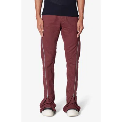 Mnml D519 Zip Flare Leg Jeans In Red