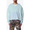 Mnml Destroyed V-neck Hoodie In Blue