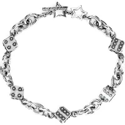 Mnml Dice Chain Bracelet In Metallic