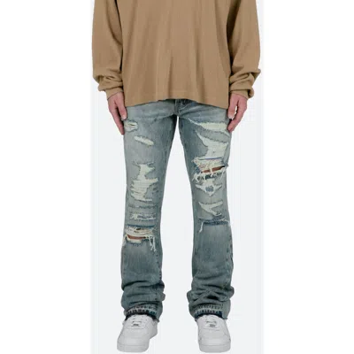 Mnml Distressed Flared Jeans In Blue