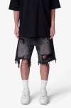 Mnml Distressed Spider Denim Shorts