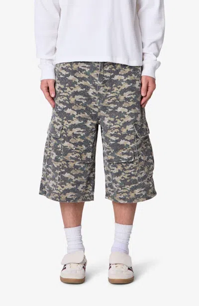Mnml Distressed Ultra Baggy Camo Cargo Shorts