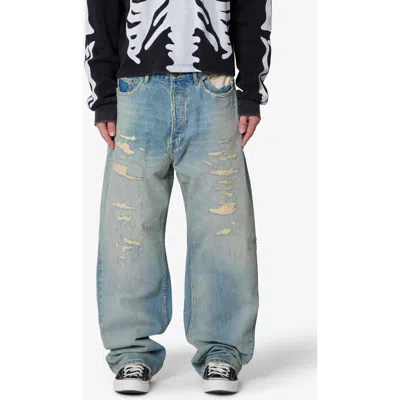 Mnml Distressed Ultra Baggy Jeans In Blue