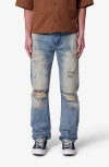Mnml Down In The Dirt Ripped Jeans In Blue