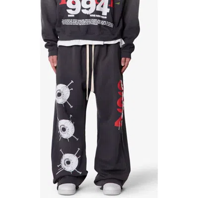 Mnml Enemy Sweatpants In Washed Black