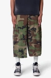 Mnml Extralong Cotton Cargo Shorts In Multi