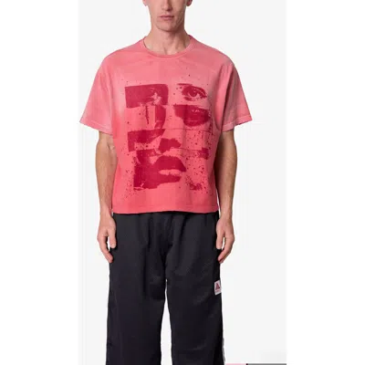 Mnml Face Distressed Graphic T-shirt In Multi