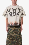Mnml Flame Skull Distressed Graphic T-shirt In Multi