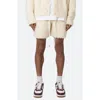 Mnml Fuzzy Sweat Shorts In Off White