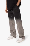 Mnml Gradient Nonstretch Ultra Baggy Carpenter Jeans In Black/grey