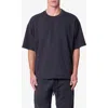 Mnml Heavy Basic Boxy Cotton T-shirt In Washed Black