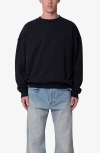 Mnml Heavyweight Basic Crewneck Sweatshirt In Black