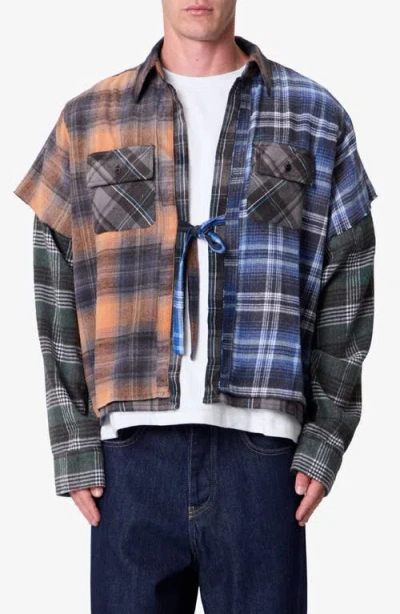 Mnml Knot The Mix Tie Front Flannel Shirt In Multi