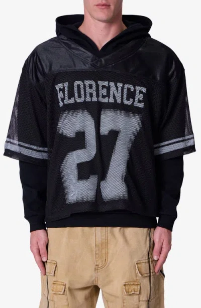 Mnml Layered Jersey Hoodie In Black