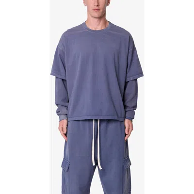 Mnml Layered Thermal Long Sleeve T-shirt In Blue