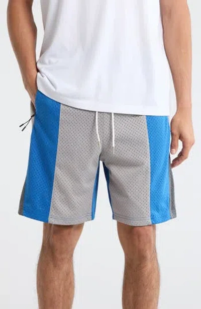 Mnml Mesh Paneled Shorts In Brown