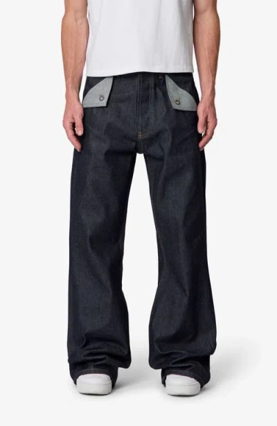 Mnml Mule Pocket Kick Flare Jeans In Black