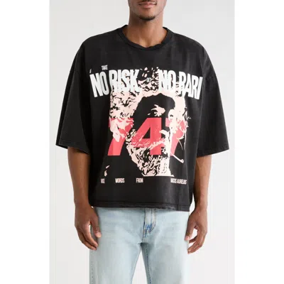 Mnml No Risk No Reward Graphic T-shirt In Black