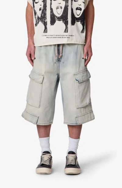 Mnml Rave Cargo Shorts In Yellow