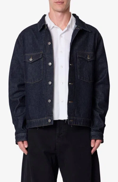 Mnml Raw Denim Jacket In Blue