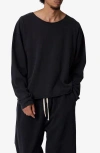 Mnml Raw Hem Oversize Long Sleeve T-shirt In Black