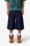 Mnml Raw Ultra Baggy Denim Shorts In Blue