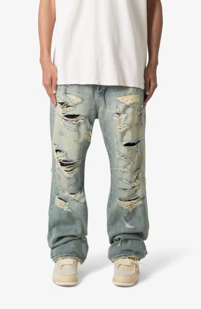Mnml Ripped Ultra Baggy Jeans In Blue
