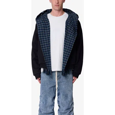 Mnml Scarf Full Zip Hoodie In Black