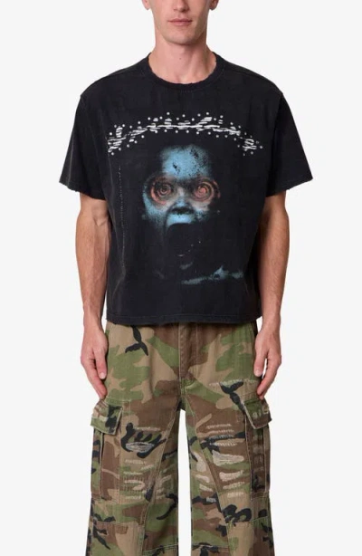 Mnml Scream Graphic T-shirt In Black