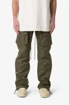 Mnml Side Snap Nylon Cargo Pants In Olive