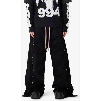 Mnml Side Snap Wide Leg Pants In Black