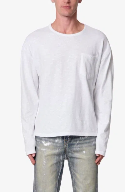 Mnml Slouchy Pocket Long Sleeve T-shirt In White