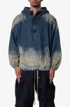 Mnml Sludge Denim Quarter Zip Jacket In Multi