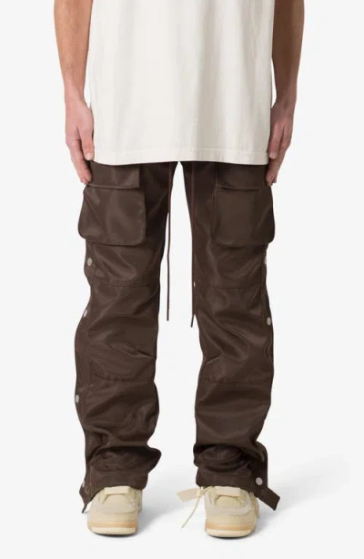 Mnml Snap Front Cargo Pants In Brown