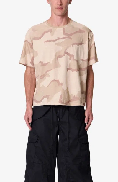 Mnml Sprayed Slub Camouflage T-shirt In Gold