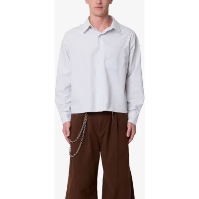 Mnml Stripe Button-up Shirt In Burgundy