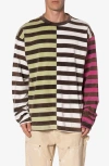 Mnml Stripe Long Sleeve Cotton T-shirt In Multi