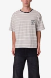 Mnml Striped Ringer T-shirt In Gray