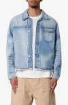 Mnml Sun Washed Frayed Denim Jacket