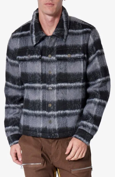 Mnml Textured Stripe Shirt Jacket