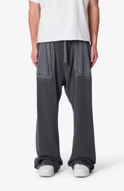 Mnml Thermal Cotton Cargo Sweatpants In Gray