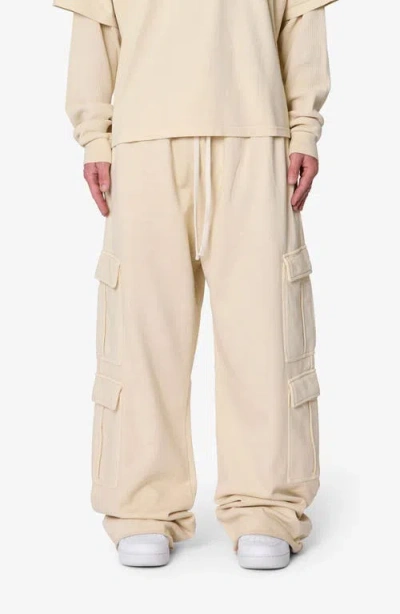 Mnml Ultra Baggy Cotton Flece Cargo Sweatpants In Multi