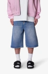 Mnml Ultra Baggy Denim Shorts In Blue